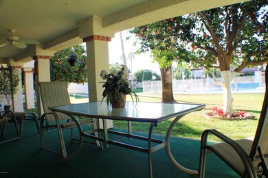 West-Facing patio on the swimming pool