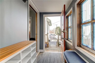 mudroom-built in shoe rack & bench