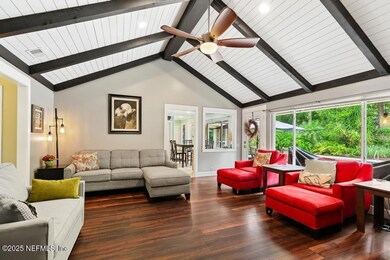 Stunning shiplap and beam ceiling
