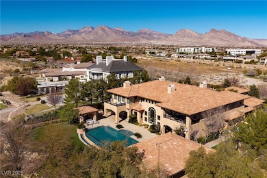 Aerial view featuring a mountain view