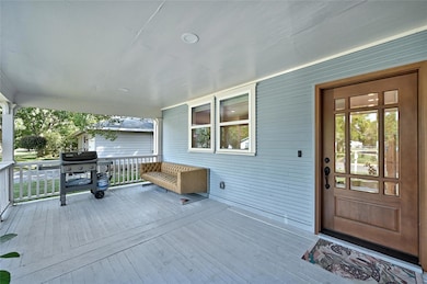 Deck featuring grilling area