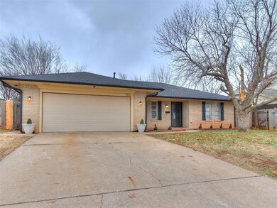 Ranch-style home featuring driveway, fence, roof w