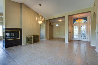 Spacious Living Room w/ 2 -Way Fireplace