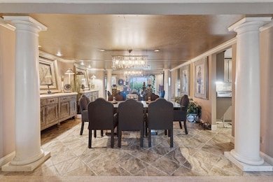 Classic columns frame the room for character and visual excitement