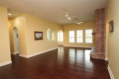 open living and dining area