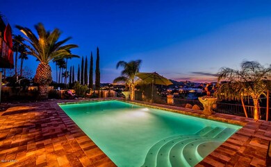 Backyard Pool Twilight