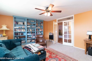Living Room with Built In Shelves