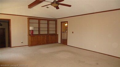 living room w/book shelf