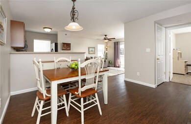 With plenty of room for a large dining table and c