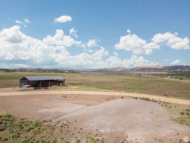 View of mountain background with rural landscape