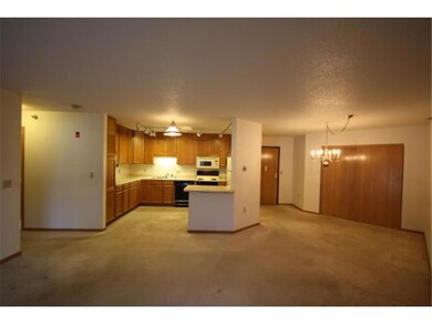 Kitchen opens to dining and living room!
