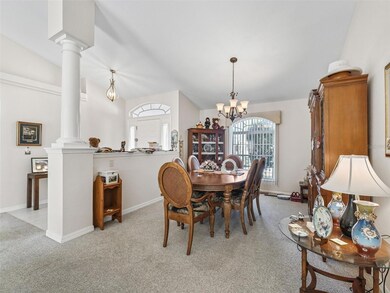 Dining area w/Upgraded light fixture