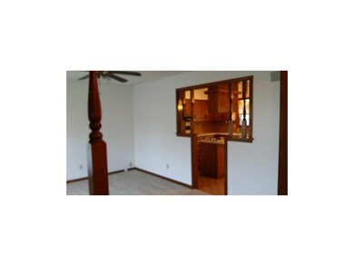 Walkway from living area to kitchen