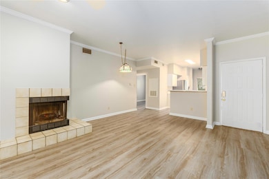 Unfurnished living room featuring light wood-styl