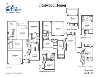Plan 362 features 4 bedrooms, 3 full baths, 1 half bath and over 3,200 square feet of living space.