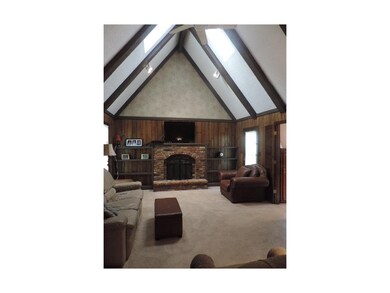Family Room with Vaulted Ceiling