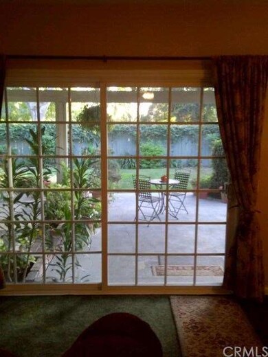View of backyard from living room