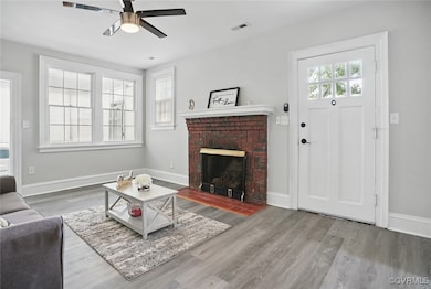 Living area with healthy amount of natural light,