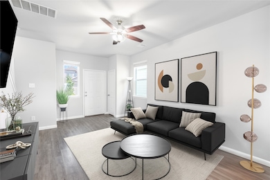 Digitally Staged! This spacious living room offers