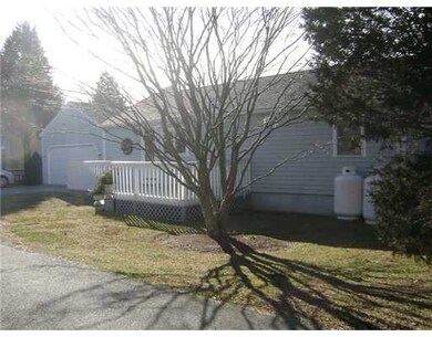 Exterior Front. Large one car garage attached, fro