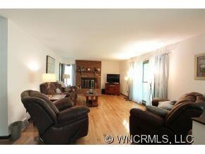 Living room with gas logs