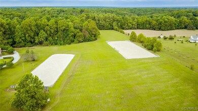 Left is a regulation size 20 X 60-meter dressage a