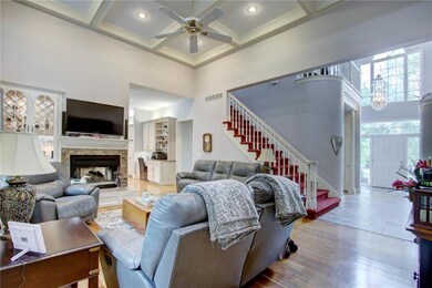 Another view of the great room, stairs to upper le