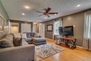 Spacious family room with access to basement