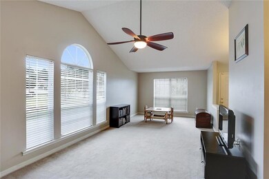 Large formal living and dining with cathedral ceil