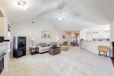 Living Room With Ceiling Fan