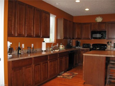 This kitchen is a cook's delight with rich, warm colors & plenty of work & storage space.