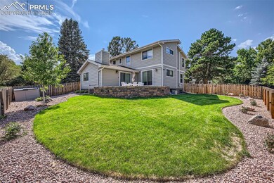 Lush lawn in fenced in yard