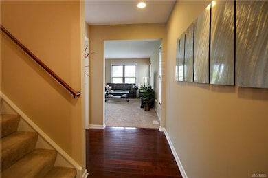 Foyar with hardwood floors