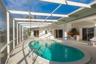 Pool showing sliders to Living Room, secondary bed