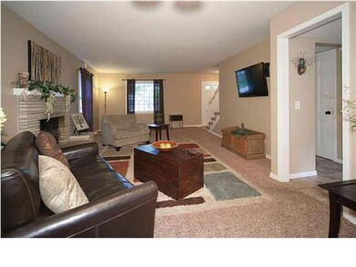 The living room stretches the width of the house