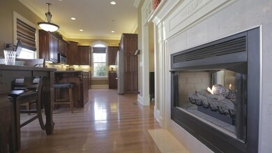See Through Fireplace between Kitchen and Living room
