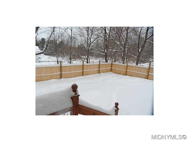 Fenced in backyard