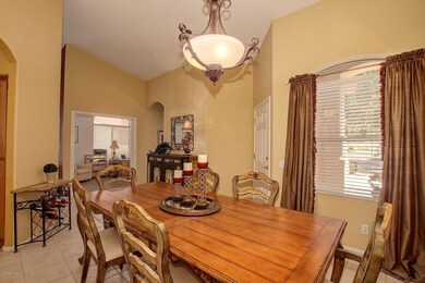 Dining Room with custom drapes