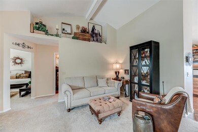 Great room with cathedral ceilings