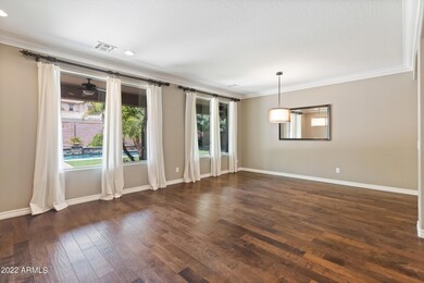 Big living room windows facing North
