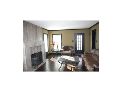 Living room with fireplace