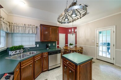 Kitchen with a work island for extra meal prep spa