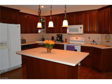 Cherry cabinets and solid surface countertops in r