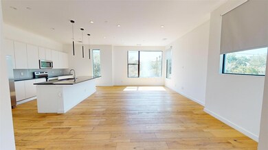 Kitchen with light wood-type flooring, a kitchen i