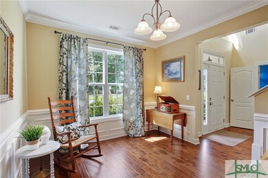 To the right of the foyer is the formal dining roo