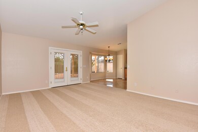 Living room w/french door.