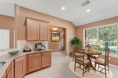 The kitchen’s seamless integration with the dining area allows for a comfortable and practical living experience. The additional cabinetry and counter space ensure you have all the room you need for storage and culinary adventures. *Virtually staged.*