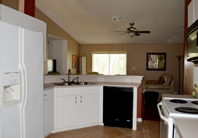Kitchen facing sink