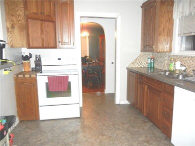 Area  of kitchen showing range area looking into m