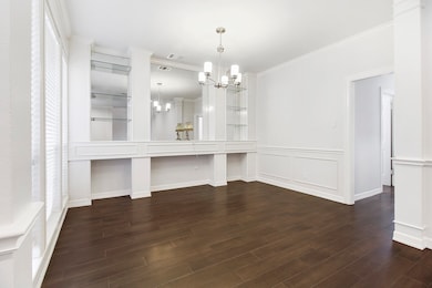 Another view of the formal dining room which leads